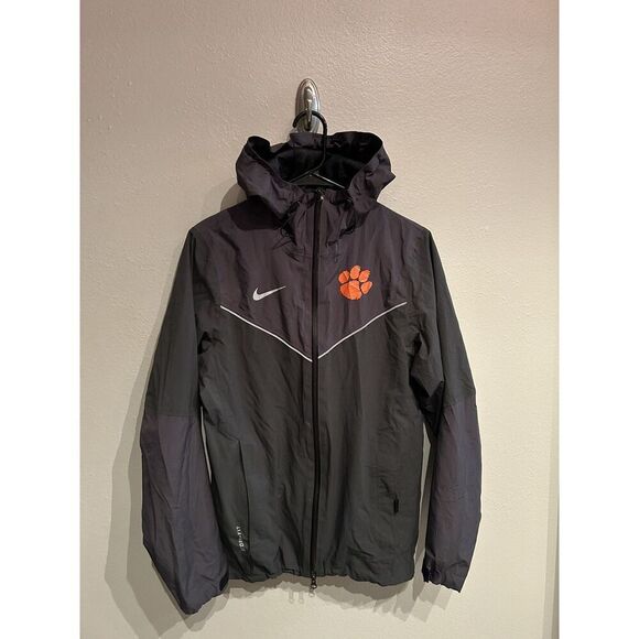 Clemson Tigers Mens XS Storm Fit Rain Jacket Hoodie Gray Full Zip - Picture 1 of 7